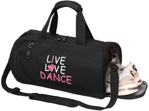 kilofly Mädchen Ballett Tanz Sport Gym Duffel Bag Schulter Reise Carry On