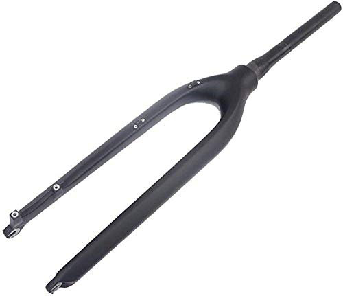 Fourche de vélo en Carbone VTT 27.5 29 Pouces Suspension de vélo Fourche Avant Frein à Disque QR Conique 1-1/8 To1-1/2 560g, Noir mat-29