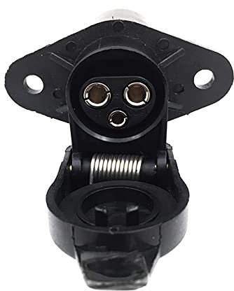 Zócalo De 3 Pines Y Enchufe De 3 Pines, Asudaro Conector Impermeable 12V Adaptador De Enchufe De Remolque De 3 Pines, Para Maquinaria Agrícola De Remolques De Automóviles, Camiones, Barcos