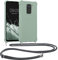 kwmobile Necklace Case kompatibel mit Xiaomi Redmi Note 9 Hülle - Cover mit Kordel zum Umhängen - Silikon Schutzhülle Graugrün