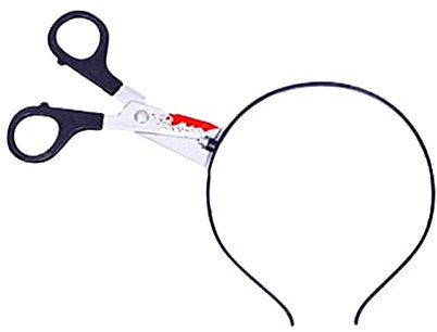 GIMOCOOL Hexenhut Stirnband, Scary Halloween Kostüm Stirnband Zombie Requisiten Party Cosplay Tools Halloween Accessoires Halloween Messer Im Kopf