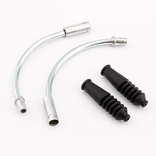 Ejoyous Cable Guide, Brake Shoes V-Brake, V Brake Noodle Cable, 110 Degree Bend V Brake Noodle Cable Guide Tube With 2 Aluminum Alloy Tubes And 2 Plastic Tubes
