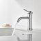 DETBOM Mitigeur de Lavabo Réglable Chaud et Froid, Robinet Salle de Bain Monocommande en Acier Inox, Aérateur Amovible, Sans Plomb, Argenté