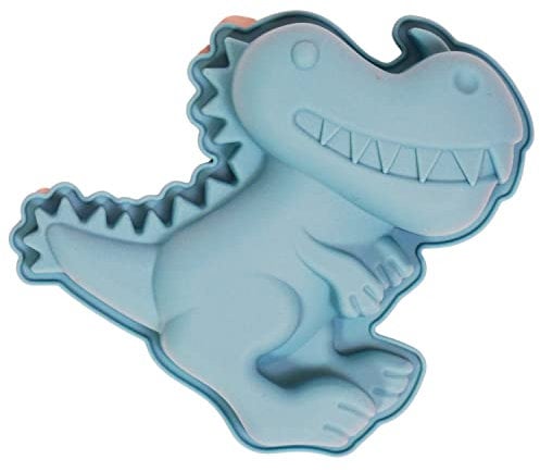 Silver-Stage Dino Backform blau Dinosaurier Kuchenform für backen Kindergeburtstag Silikonform für Kuchen Eis Schokolade Brot Dessert Pudding BPA Free BPA Frei