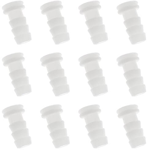 VAKTOK 12PCS End Cap Pipe Crimp Fitting Barb Plug End Cap Pipe Crimp Fitting White