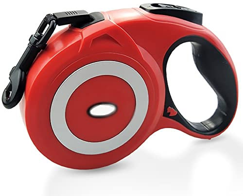 HANFEN Hundeleine Automatische Hund Versenkbar Leine 5M/8M Für Kleine Hunde Und Mittelgroße Hunde Bis 30-50 Kg, Einziehbar Hundeleine, Sicheres Bremssystem (Color : Rouge, Size : 8m)