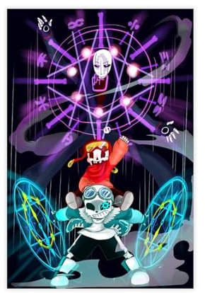 AAVEDA Game Undertale Leinwand-Poster, Schlafzimmer-Dekor, Sportlandschaft, Büro, Raumdekoration, Geschenk, ungerahmt, 30 x 45 cm