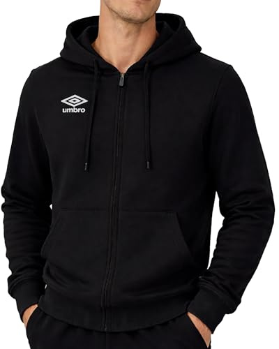 Umbro - Herren Kapuzenjacke mit Reißverschluss – Sport Hoodie mit Kapuze und Taschen – Bequeme Trainingsjacke für Sport, Freizeit und Alltag