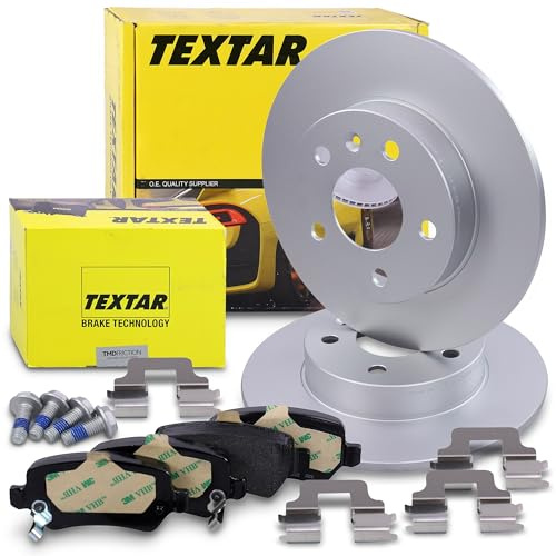 TEXTAR Bremsenset Hinterachse inkl. Bremsscheiben hinten Ø264mm voll und | Kompatibel mit: CHEVROLET ZAFIRA, OPEL ASTRA G Cabriolet, ASTRA G Caravan, ASTRA G CC, ASTRA G Coupe, ASTRA G Kasten/Kombi