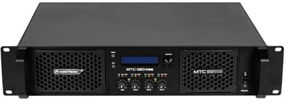 OMNITRONIC MTC-3204DSP 4-Kanal Endstufe mit DSP | 4-Kanal-PA-Verstärker mit DSP & Schaltnetzteil, 4 x 800 W, 4 x 400 W