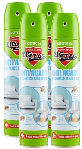 Spray Anti Acaro, Acaricida Per Materassi, Acaricida Per Divani, Contro Le Cimici Dei Letti, Insetticida Per Uso Domestico, Ideale Contro Le Pulci 300ml (4 Pezzi)