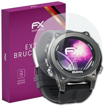 atFoliX Glasfolie kompatibel mit Mares Sirius Panzerfolie, 9H Hybrid-Glass FX Schutzpanzer Folie