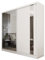 Margaret Hadas24 Kleiderschrank Gabo mit Spiegel, Organizer, Mehrzweckschrank, Schwebetürenschrank, Garderobenschrank, Kleiderstange, Kleiderständer, Flurschrank, Garderobe, Schrank, weiß, 200 cm