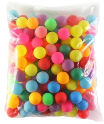 bnsggl Bunte Tischtennisbälle, waschbar, für Kunst und Handwerk, 50 Stück