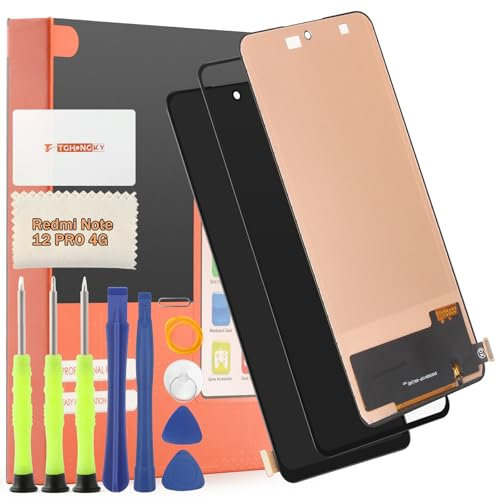 TGHongKy Pantalla para Xiaomi Redmi Note 12 Pro 4G Pantalla Reemplazo para Note 12 Pro 4G Pantalla Táctil LCD Reemplazo Pantalla Táctil Digitalizador Asamblea de Reemplazo con Herramientas - [Negro]