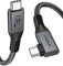 XAOSUN 240W USB4 Thunderbolt 4 Cable Right Angle,40Gbps Data Transfer 8K@60Hz,Fast Charging Nylon Braided Compatible for MacBook Pro, iPhone 15/Pro, iPad Pro/Air 4,Galaxy S21,Pixel,Switch(1.4M) ﻿