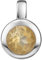 MATERIA Citrin Anhänger Edelstein Silber 925 - orange braun rund facettiert KA-140-Citrin_ohne Kette