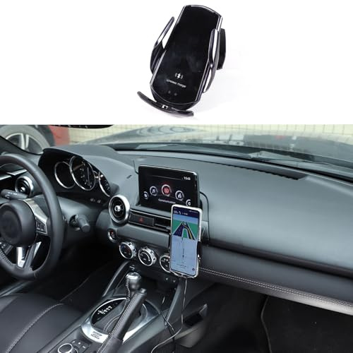 Support de téléphone de voiture Mazda MX-5 ND 2016-2024 - Support rotatif fixe sur la grille d'aération centrale droit - Convient pour iPhone, Android et smartphones