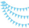 PATIKIL 49ft Wimpelbanner Flaggen, Filzstoff Wimpel Flaggenkette Dreieckige Flaggenbanner Girlande für Karneval Hochzeit Geburtstagsfeier Dekorationen, Hellblau