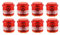 8Pcs Corea Originale Corona 30mm Silenzioso 203C-S Pulsante Arcade Cherry Interruttore DIY Joystick PC PS3 HITBOX Gioco di combattimento (rosso)