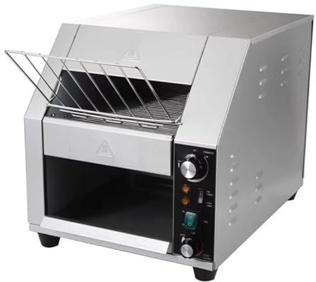 XSDAJSD Tostadora de Cinta transportadora Comercial, tostadora eléctrica de Cadena de Acero Inoxidable para el hogar, restaurantes y panaderías. Horneado rápido, 3 Modos de Calentamiento/7 Niveles.