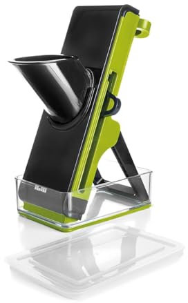 IBILI - Mandoline verticale Easy Cook, acier inoxydable, avec 3 lames et conteneur