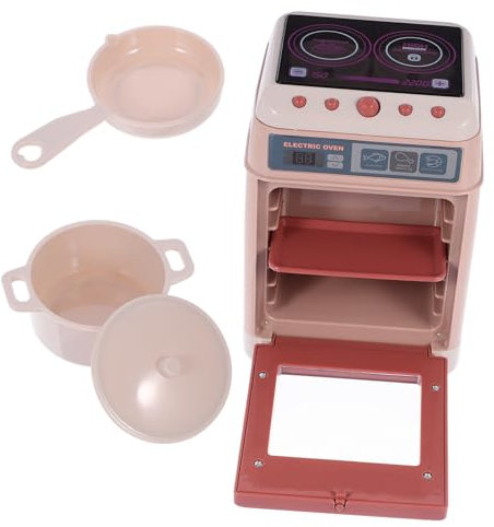 Milisten Mini Four Jouet Imitation pour Garçon Fille Faux Mini Four Électrique Jouet Électroménager de Cuisine