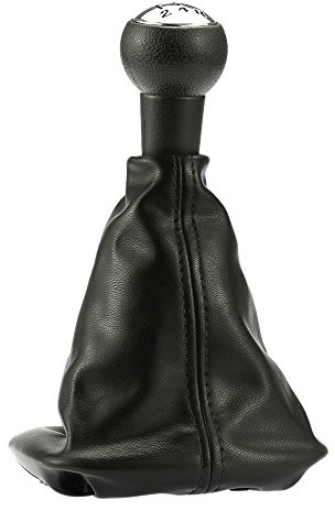 Kit de pomo de palanca de cambios de cuero negro de 5 velocidades con funda para Peugeot 207 307 406 (1996-2013) de repuesto