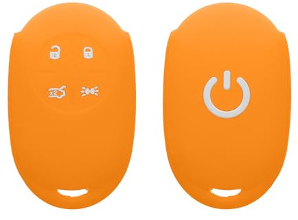 kwmobile Schlüsselhülle für FIAT 500E 4-Tasten Autoschlüssel Hülle - Autoschlüssel Schlüssel Hülle aus Silikon - Schlüsselschutz Gehäuse in Fruity Orange