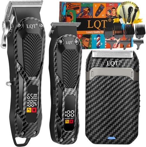 LQT Haarschneidemaschine für Männer, Schnurloser Bartschneider & Elektrorasierer, 3-in-1 Wiederaufladbares Fellpflegeset, Barber Clipper Set - Geschenk für Papa, Männer zu Weihnachten