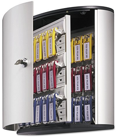 Durable Office Products Schlüsselkasten mit Schloss, 39 x 11 x 28 cm, 36 Schlüssel, Aluminium