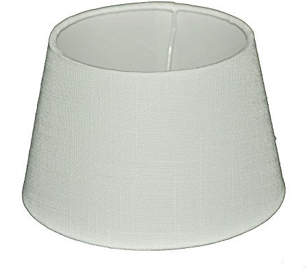 Lampenschirm für Tischleuchte in Rund Leinen Weiß TL 20-15-13