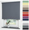 Liedeco® Rollo, Fenster Rollo, Kettenzug-Rollo / 62 x 180 cm (Breite x Höhe), dunkelgrau/Verdunkelnd, Abdunkelnd, Blickdicht/viele Farben, Größen/Breiten 60-200 cm/Variable Montage möglich