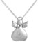 Sterlingsilber & Diamant Engel Herz Medaillon an 45,7 cm (18 Inches) Kette