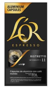 L'OR Espresso Ristretto Intensity 11 Nespresso Compatible Coffee Capsules, 10 each