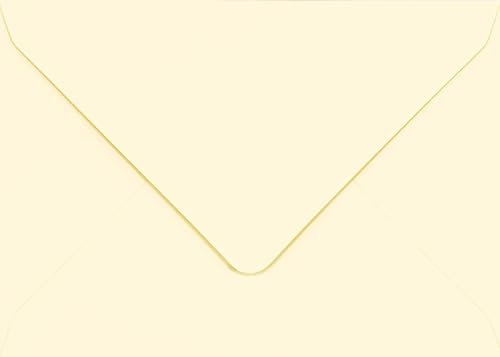 Briefumschläge, C7/A7, 81 x 111 mm, gummiert, elfenbeinfarben, 25 Stück