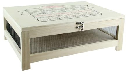 COOK CONCEPT Totally Addict KA2362 Cave à fromage avec plateau de service Bois et acier inoxydable Beige et noir H15 x 27 x 39 cm