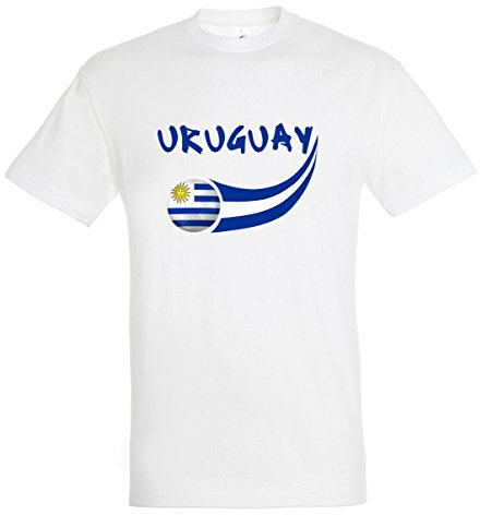 Supportershop T-Shirt Uruguay Herren, Weiß, fr: S (Größe Hersteller: S)