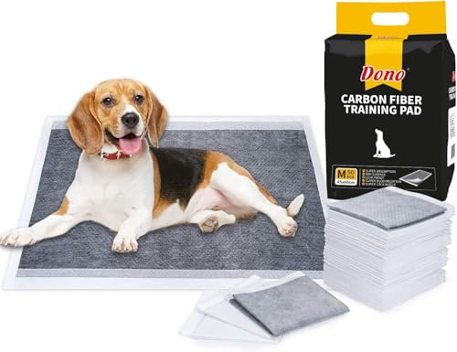 Dono Carbon Puppy Pee Wee Toilet Training Pads, Super Absorbent Deodorizing Dog Pad, 50-Count,45*60 cm