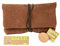 Premium Tabaktasche aus Wild-Leder - Separates Paper- & Filterfach - Tabak-Beutel aus Handarbeit - Hochwertige Dreher-Tasche für Tabak (Cognac Braun)
