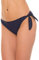 Aquarti Bikinihose Damen mit seitlicher Schnürung – Hüftslip Bikinihosen für Damen in Unifarben, Farbe: Dunkelblau, Größe: 42