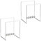 Relaxdays Pendule Newton, Lot de 2, décoration Bureau de Travail, Physique, Science & Art, 5 Boules, métal, balancier, argenté