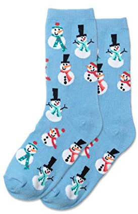 Hot Sox Jungen HSKH00031-C Socke, Schneemänner (Hellblau), L/XL