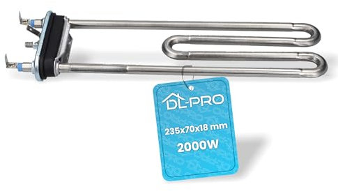 DL-pro Heating Element 2000 W 230 V for Bosch Siemens Models iQ100 iQ300 Maxx Classixx Logixx VarioPerfect Extraklasse iSensoric for 12029196 12024403 265961 Heating Rod Heating Radiator for Washing
