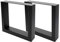 Mendler 2er-Set Tischbein HWC-H33, für Couchtisch Sitzbank Tischgestell Tischkufe, Industrial 37x40cm - schwarz