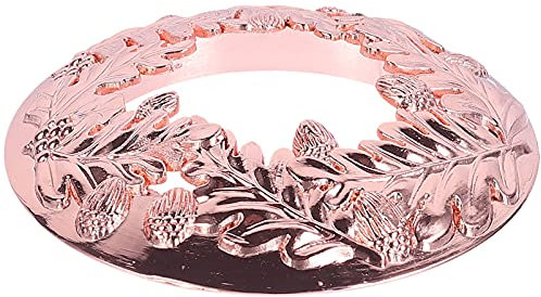 Amosfun Beautiful Candle Jar Topper Leaf Shape Candle Storage Cup Cover Decorative Lid Candle Topper Shade Jar Lid Shade Sleeves for Jar Candle Rose Gold