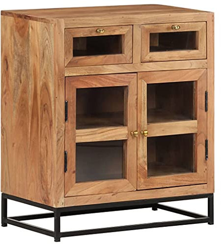 Sideboard 60x35x70 cm Akazie Massivholz,Anrichte Mehrzweckschrank Highboard Schubladenkommode Beistellschrank Flurschrank,Zwei Größen verfügbar