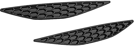 YANGQI yaoqijie Nebelschlussleuchte, modifiziert, glänzend, Wabenstruktur, passend für Golf 7/7GTI, MK7, 2 Stück (Farbe: schwarz)