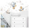 Little Deco Wandsticker Kinderzimmer Junge Tiere Flugzeuge I Blau - 131 x 60 cm (BxH) I Wandtattoo Löwe Elefant Wandaufkleber Kinder Ballon Wolken DL246-4-L