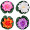 JIHUOO 4 Pcs Artificial Foam Lotus Water Lily Flower Floating Pond Flowers Plants Waterproof Lotus Flower for Garden Pond Fountain Aquariums Decoration 10cm
